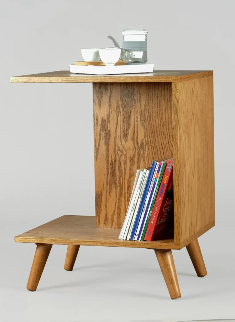 Small bedside table made from wood